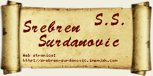 Srebren Surdanović vizit kartica